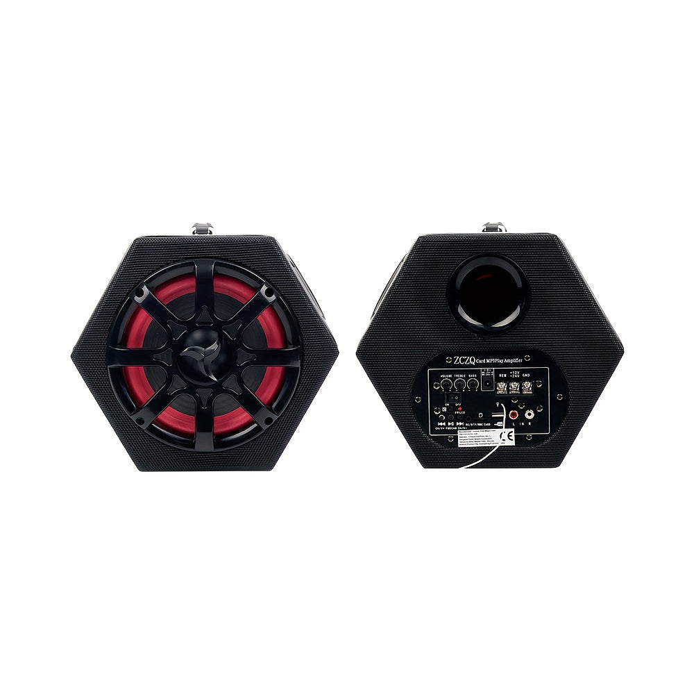 Car Diamond Leather Car Subwoofer - MAX.500W 6-inch - 12V High Power Speaker - RMS.80W Rubber Bass Flute + 2 Color Lights - Exquisite Sound High - Stun Bass - Soundproof Evenly - Vehicle Audio Modification - Improve Sound P60
