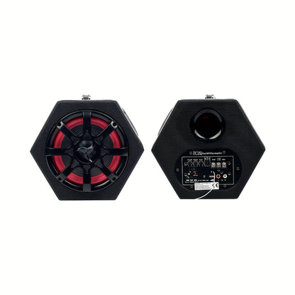 Car Diamond Leather Car Subwoofer - MAX.500W 6-inch - 12V High Power Speaker - RMS.80W Rubber Bass Flute + 2 Color Lights - Exquisite Sound High - Stun Bass - Soundproof Evenly - Vehicle Audio Modification - Improve Sound P60