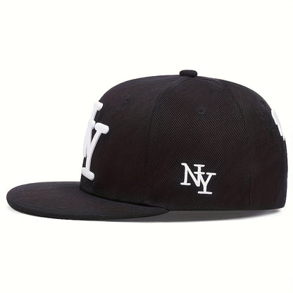 Two-piece "one hat and one decorative necklace" combination, new youth hip-hop baseball cap, exquisite embroidery adjustable lightweight and breathable travel, travel, size, and holiday gifts best choicesuitable for men and w
