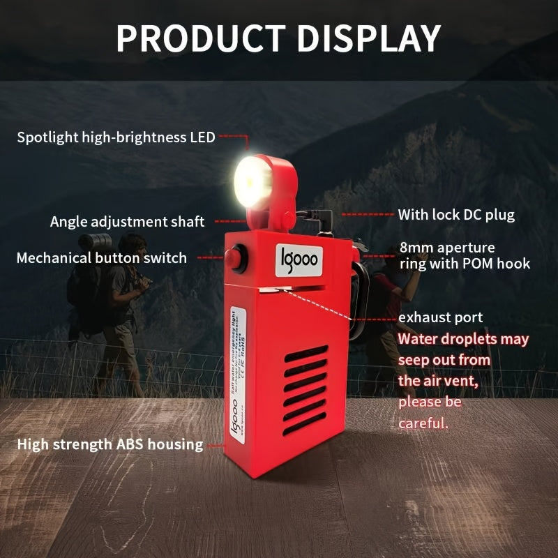 1pc Salt Water Emergency Lantern - Battery-Free, Water-Powered Flashlight with 220H Runtime, Reusable Survival Light for Camping, Tactical Use, Fishing