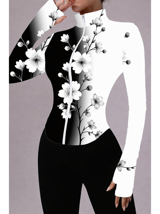 Women'S Yoga Jacket for Spring, Autumn, and Winter | Fashionable, Easy, Body-Hugging Fitness Top Suitable for Pilates, Outdoor Running, and Cycling with Quick-Drying, Breathable, Stretchy Features, Button- Shirt
