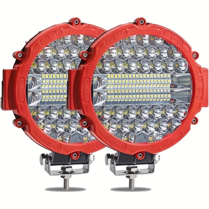 2/4pcs 7 Inch Round LED Lights Pods Bar LED Driving Lamps SUV Offroad Truck