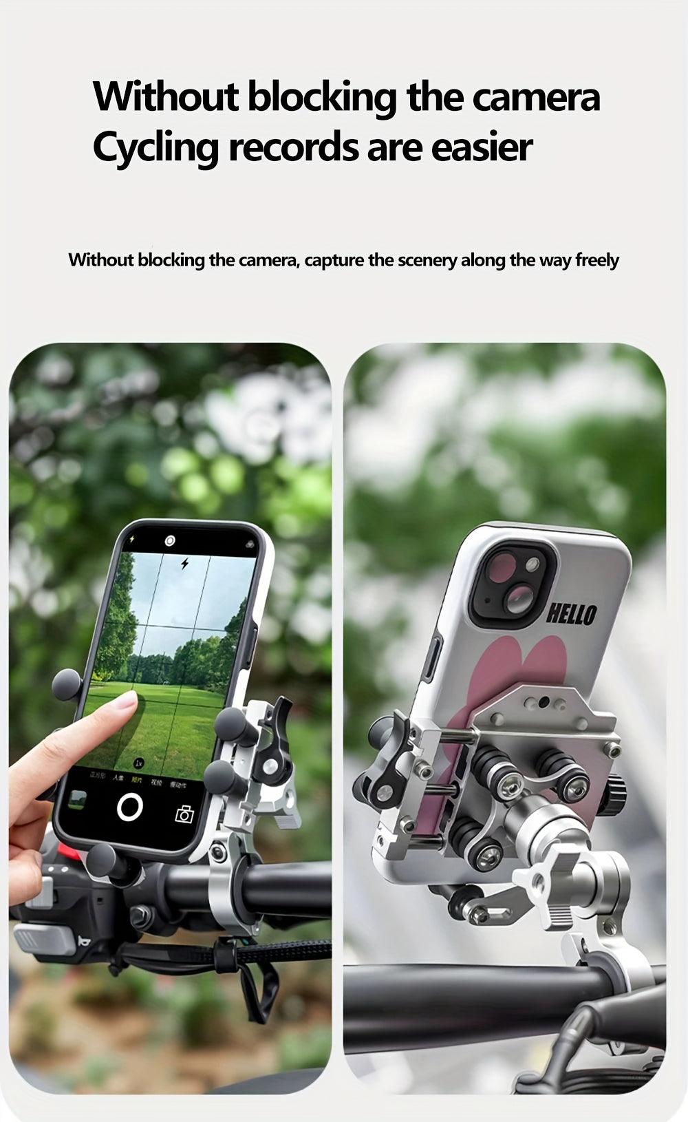 [Riding Phone Bracket] Outdoor Riding Bracket, Motorcycle Mobile Phone Navigation Bracket, Can Rotate 360°, Shock Absorption And Anti Shake, Electric Bicycle Takeaway Bracket, Car Delivery Knight Special Fixed Bracket, Multi