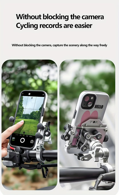 [Riding Phone Bracket] Outdoor Riding Bracket, Motorcycle Mobile Phone Navigation Bracket, Can Rotate 360°, Shock Absorption And Anti Shake, Electric Bicycle Takeaway Bracket, Car Delivery Knight Special Fixed Bracket, Multi