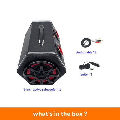 Car Diamond Leather Car Subwoofer - MAX.500W 6-inch - 12V High Power Speaker - RMS.80W Rubber Bass Flute + 2 Color Lights - Exquisite Sound High - Stun Bass - Soundproof Evenly - Vehicle Audio Modification - Improve Sound P60