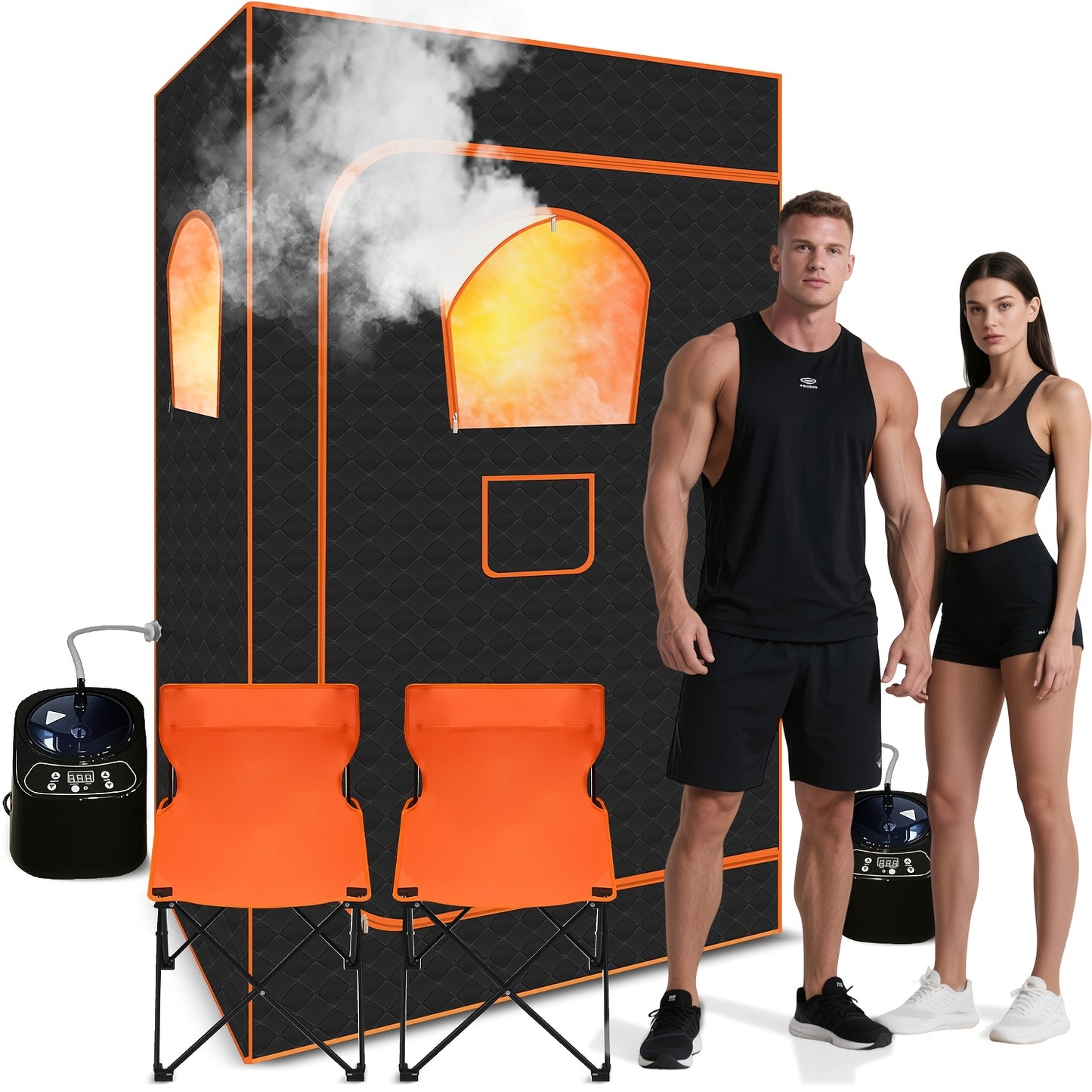 Portable Home Sauna Tent& Steam Sauna Box- Full-Body Steam Bath Cabin, No- Setup, Easy Assembly, Detox&, Large Portable Design(70.8"x31.5"x31.5") for/Outdoor Use, Family-Friendly Sweat Lodge