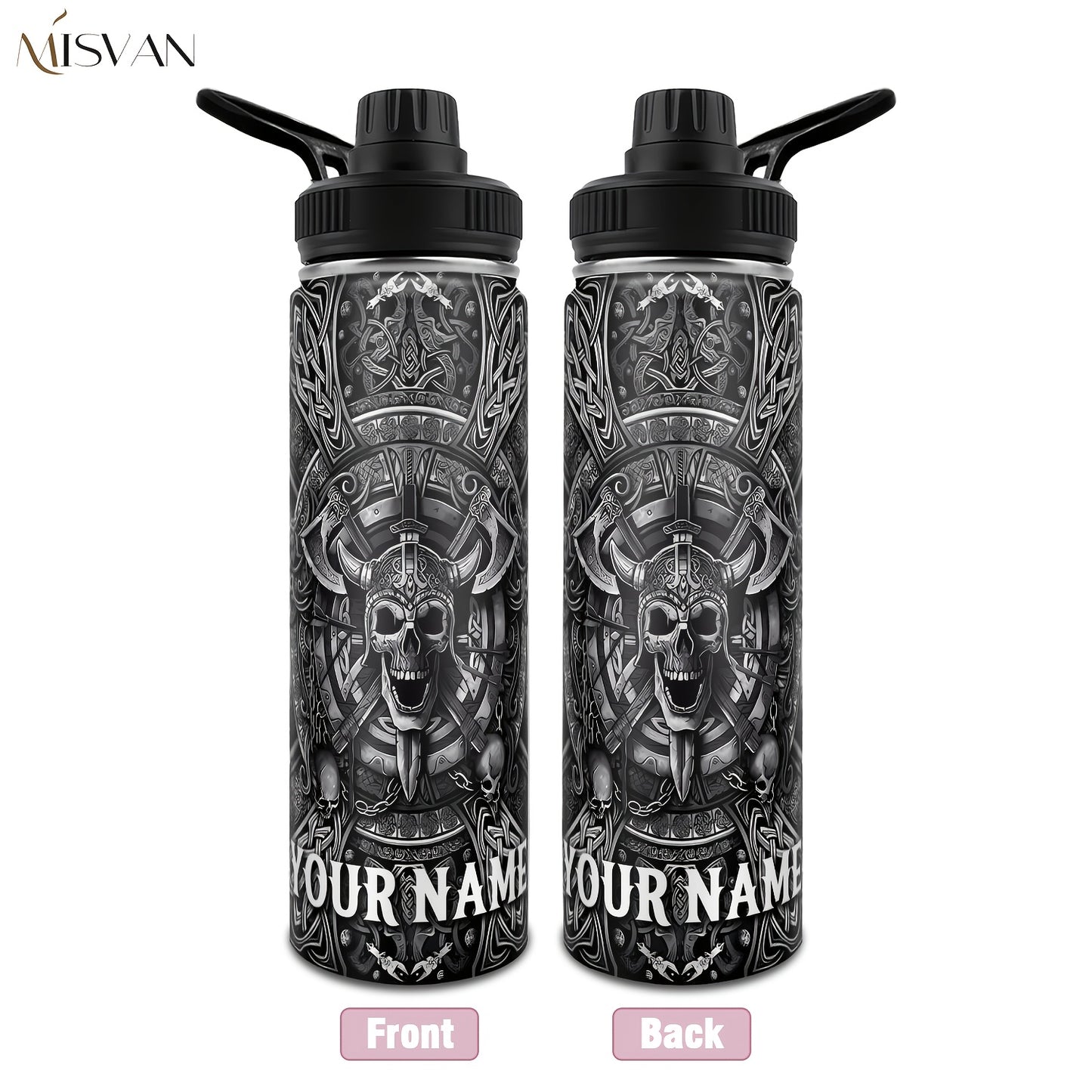 [Custom] 1pc, Beautiful and Personalized Print. 20oz, 22oz, 40oz Steel Insulated Bottle Cups with Lids. Drinkware for Summer and Winter. Outdoor Travel Sports Accessories. The Best Gift for Mother's Day, Father's Day, Other F