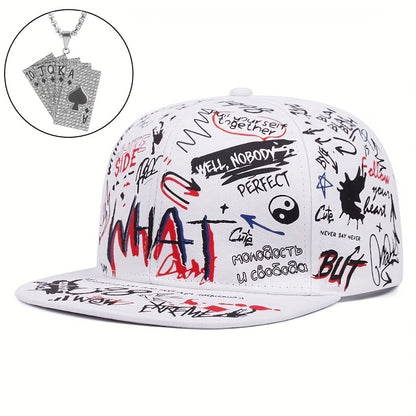 2pcs "one hat and one decorative necklace"Outdoor Men'S Hip Hop Hats and Accessories, Fall/winter Street, Windproof, Warm Hat, Christmas Gift
