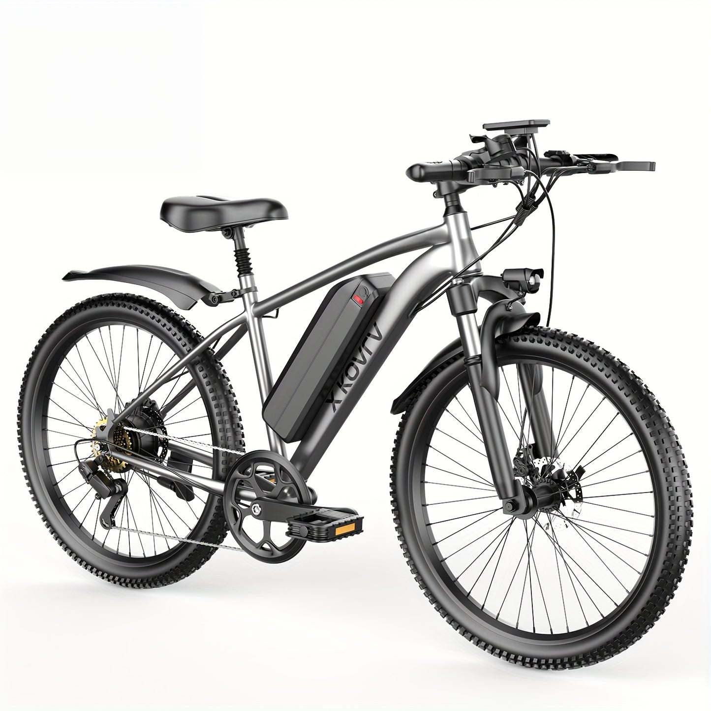 26" Heavy-Duty Adult Electric Mountain Bike with 700W Peak Motor & 36V10Ah Removable Battery - 40-50 Mile Range, 19 MPH High-Speed E-Bike, 7-Speed Gears, Front Suspension, All-Terrain Tires, Sturdy Frame & Disc Brakes - Long-