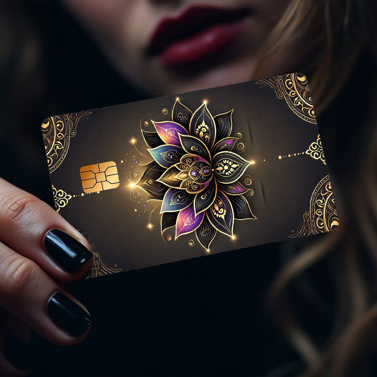 1/2/4pcs Set of Exquisite Pattern Stickers, Party Gift, Suitable for EBT, Transportation, Keys, Credit Cards, Debit Cards, Bank Card Protection, Matte Finish, Digital Printing, Fits Small Chip Cards, Cool Decoration and Gift,