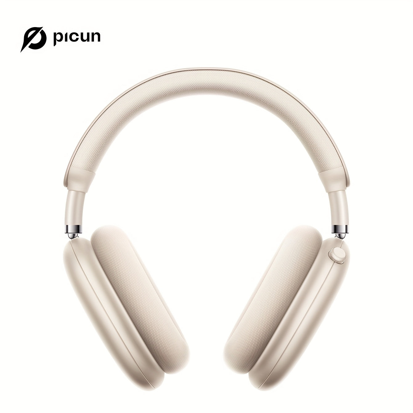 Picun F8Pro Wireless Over-Ear Headphones with 52dB Hybrid ANC, Hi Res Audio, 140H Playtime, Dual Device Pairing, 5 Mic ENC & Detachable Fabric Cushions All Day Comfort for Work & Travel, Picun