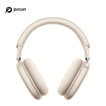 Picun F8Pro Wireless Over-Ear Headphones with 52dB Hybrid ANC, Hi Res Audio, 140H Playtime, Dual Device Pairing, 5 Mic ENC & Detachable Fabric Cushions All Day Comfort for Work & Travel, Picun