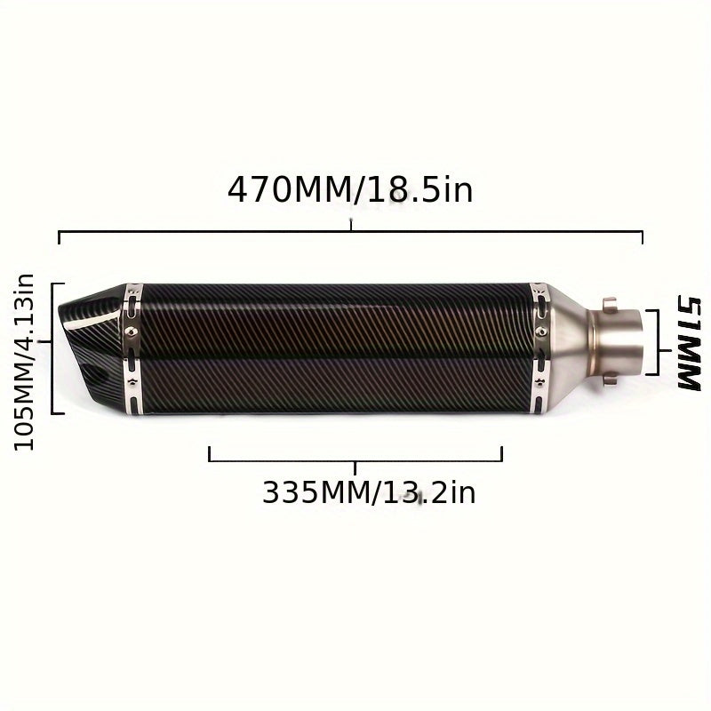Universal 51mm motorcycle exhaust Pipe for Z900 GSXR1000 SV650 R6 R3 ZX6R ZX10 K7 MT07 Z400 NINJA400 MT09 Z250 Z650 NINJA 650