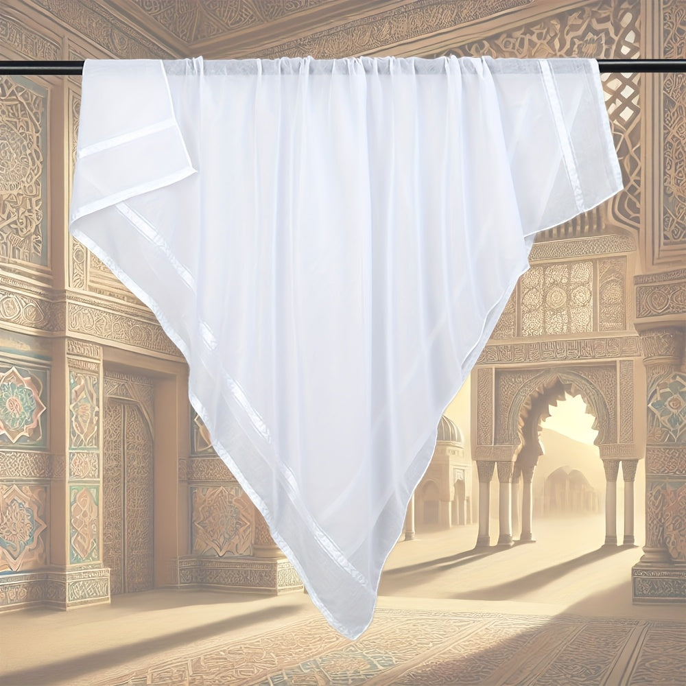 New 51-inch Shemagh Headscarf and Agal Combination Set, Lightweight and Breathable, Double Lace Design, Suitable for Daily Wear and Ramadan
