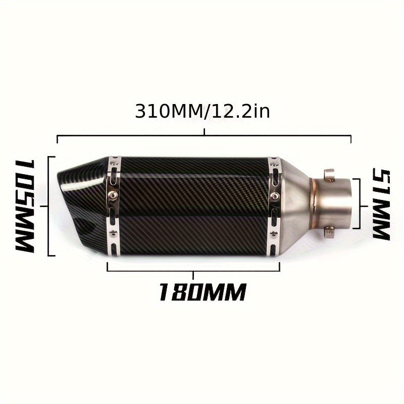 Universal 51mm motorcycle exhaust Pipe for Z900 GSXR1000 SV650 R6 R3 ZX6R ZX10 K7 MT07 Z400 NINJA400 MT09 Z250 Z650 NINJA 650