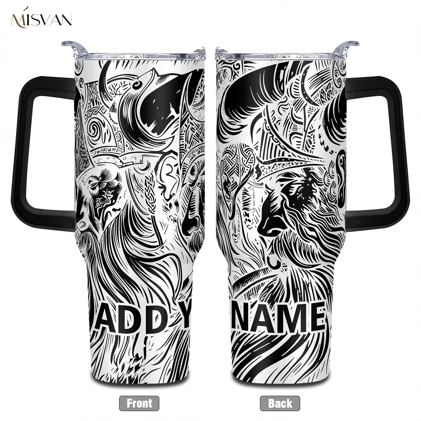 [Custom] 1pc, Beautiful and Personalized Print. 20oz, 22oz, 40oz Steel Insulated Bottle Cups with Lids. Drinkware for Summer and Winter. Outdoor Travel Sports Accessories. The Best Gift for Mother's Day, Father's Day, Other F