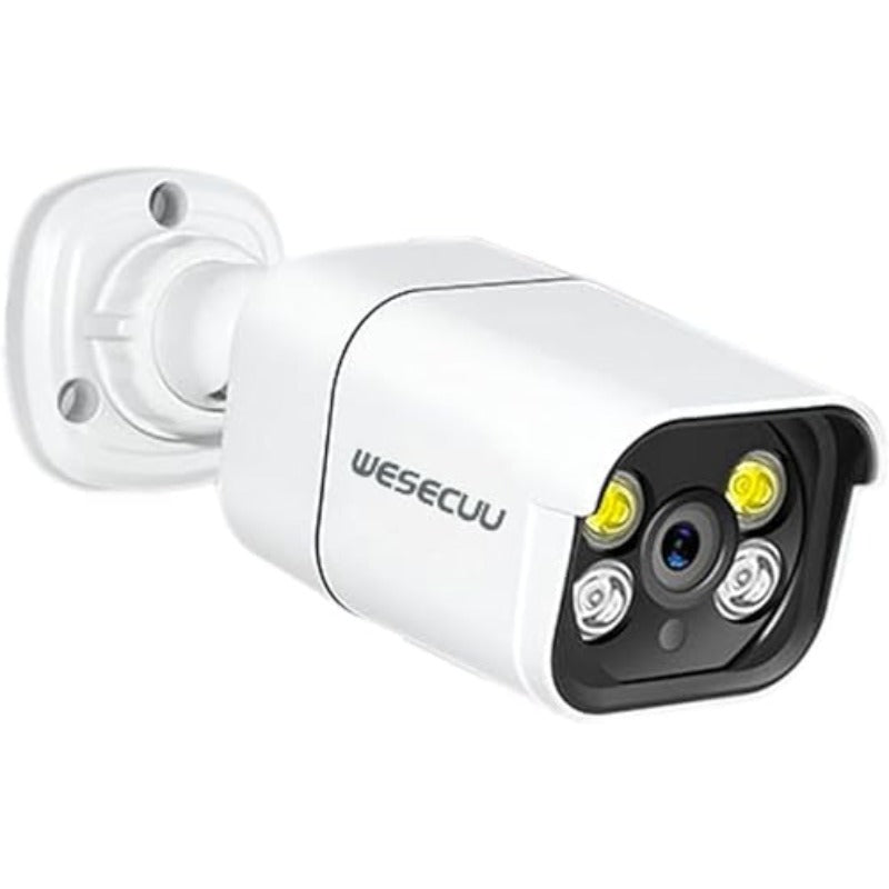 WESECUU Poe Security Camera System 4K CCTV Camera Security System 4pcs Home Security Cameras Outdoor 2Way Audio Human Detection 8CAM (1 CAM), Property Protection, Outdoor Surveillance, Modern Security, Compact Design, Durable