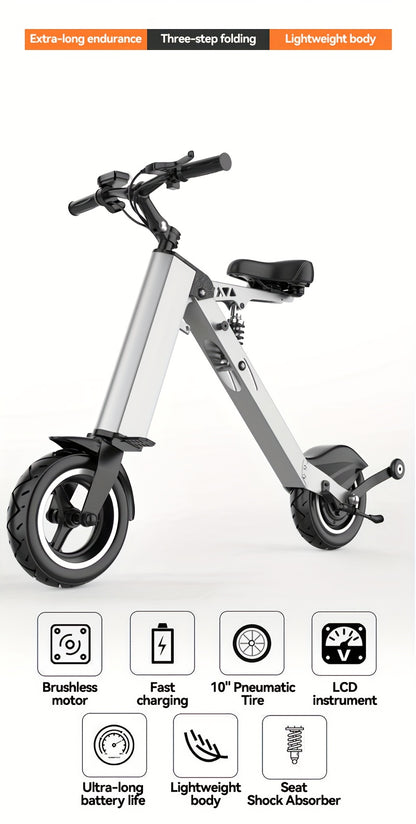 2Wheels 10'' Tires Electric Scooter 36V 7.5AH Battery 250W Motor 15Mph 15Miles, Electric Scooter for Women, Scooter Electric Fast, Scooter, Electric Scooter with Seat, Lastmile Transport, Urban Commuting, Modern Mobility, Por