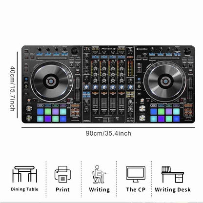 1pc Pioneer DJ DDJ-RZ Controller Mouse Pad & Office Desk Mat - Non-Slip Surface, DJ Setup with Mixer Controls, Compatible with DDJ-RZ Controller, Durable Polyester Front & Rubber Back for Home Studio, Live Performances, Gamin