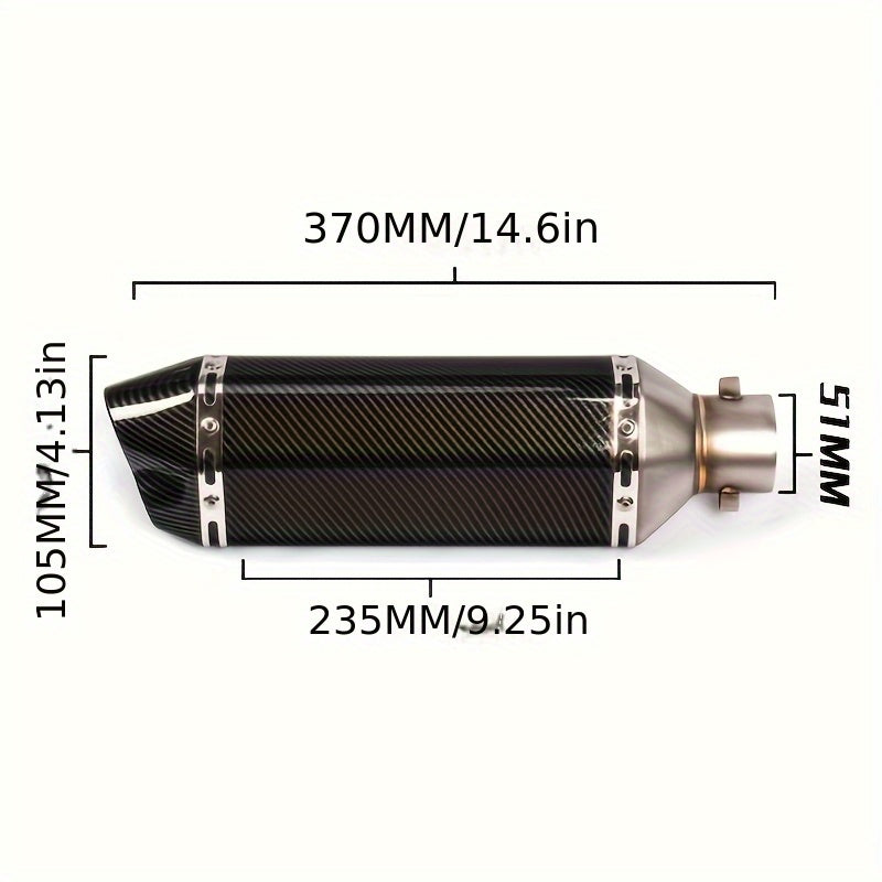 Universal 51mm motorcycle exhaust Pipe for Z900 GSXR1000 SV650 R6 R3 ZX6R ZX10 K7 MT07 Z400 NINJA400 MT09 Z250 Z650 NINJA 650