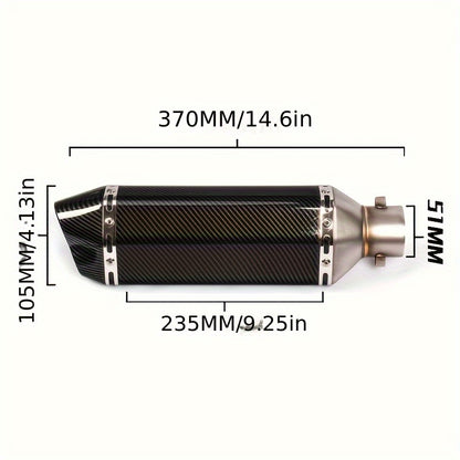 Universal 51mm motorcycle exhaust Pipe for Z900 GSXR1000 SV650 R6 R3 ZX6R ZX10 K7 MT07 Z400 NINJA400 MT09 Z250 Z650 NINJA 650