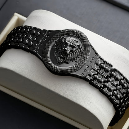 1pc Fashion Men's Lion Head Pattern Bracelet Punk Hip-Hop Style Couple Exquisite Jewelry Gift - Perfect for Daily Wear and Banquets, Carnivals, Valentine's Day Gifts,  Synthetic Stone Accessory, Highquality Craftsmanship, Tre