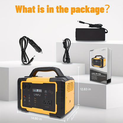 1075Wh Portable Power Station with 200W Solar Panel, Dual Source (Battery/Solar), Fast Charging, Lithium Battery, US Plug, Ideal for Camping, RV, Hunting & Emergency Outdoor Use, Portable Charger Power Bank