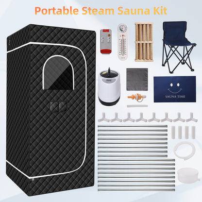 Portable Steam Sauna, At Home Sauna Suit Full Body, Portable Steam Saunas Tent for Indoor with 87.92oz 1300 Watt Steamer, Folding Chair, Remote Control(Christmas& New Year Gift)