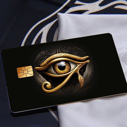 3pcs, 1pc Spare Medieval Vintage Style Eye Pattern Sticker Set, Includes 4 Unique Designs, Durable Privacy Stickers Made of PVC Material, Suitable for Credit Cards, Transit Passes, Debit Cards