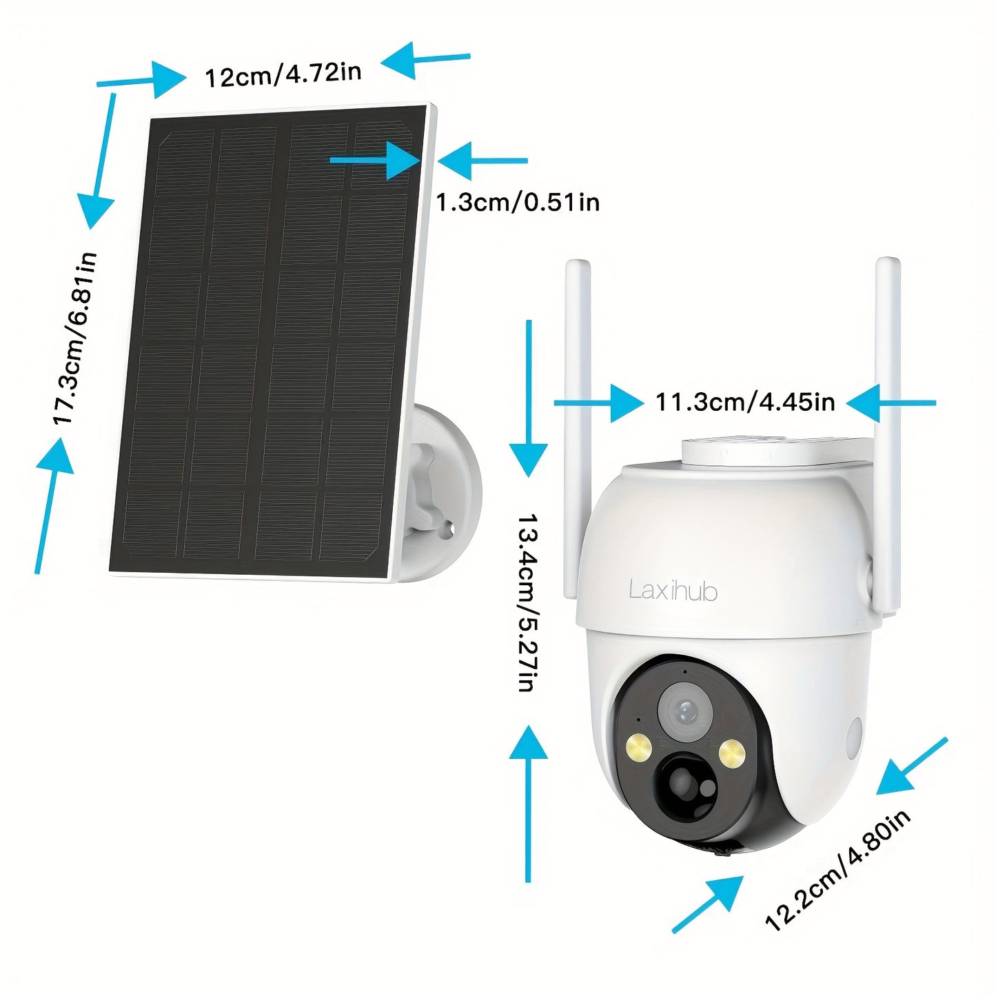 4PC Solar Powered Outdoor Wireless Security Camera 1296P FHD, 3MP FHD Video Resolution Battery Powered CCTV Camera For Home Security Cloud/SD 2.4GHz WiFi AI Motion Detection Spotlight IP65 Waterproof Color Night Vision 2-Way