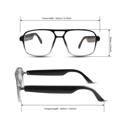All-in-One Smart Glasses: Advanced blue light filtering & photochromic lenses, open-ear HD audio, and ultra-lightweight design. Enjoy seamless calls, music, and all-day comfort.