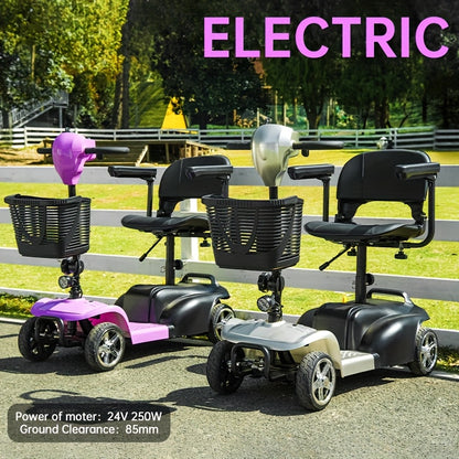 SAY YEAH Foldable Electric Scooter Has A 250W Motor, 12V/12.7Ah Battery, 15-16 Mile Range, And 5-7 Mph Top Speed. It Includes Puncture-proof Tires, Supports 270 Lbs, And Comes With A Charger And Phone Mount. Suitable For The