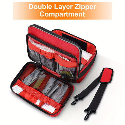 Premium 550pcs Emergency First Aid Kit with Bandages, Scissors And More - Portable Medical Supplies for Home, Car, Travel, Camping, Outdoor, Hiking, Sports, Office, First Aid Bag, First Aid Kits Professional With Supplies, Em