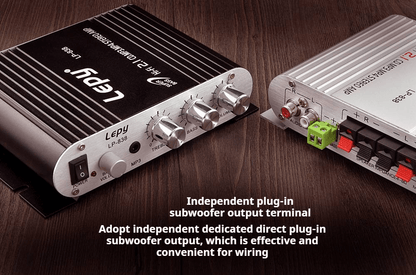 A 600W High-Power 2.1 Channel Amplifier with Hifi Stereo, Featuring Bass Enhancement And Treble Control, 3.5Mm Input, Suitable for Car Speakers, Home Theaters, Computers, And Tvs