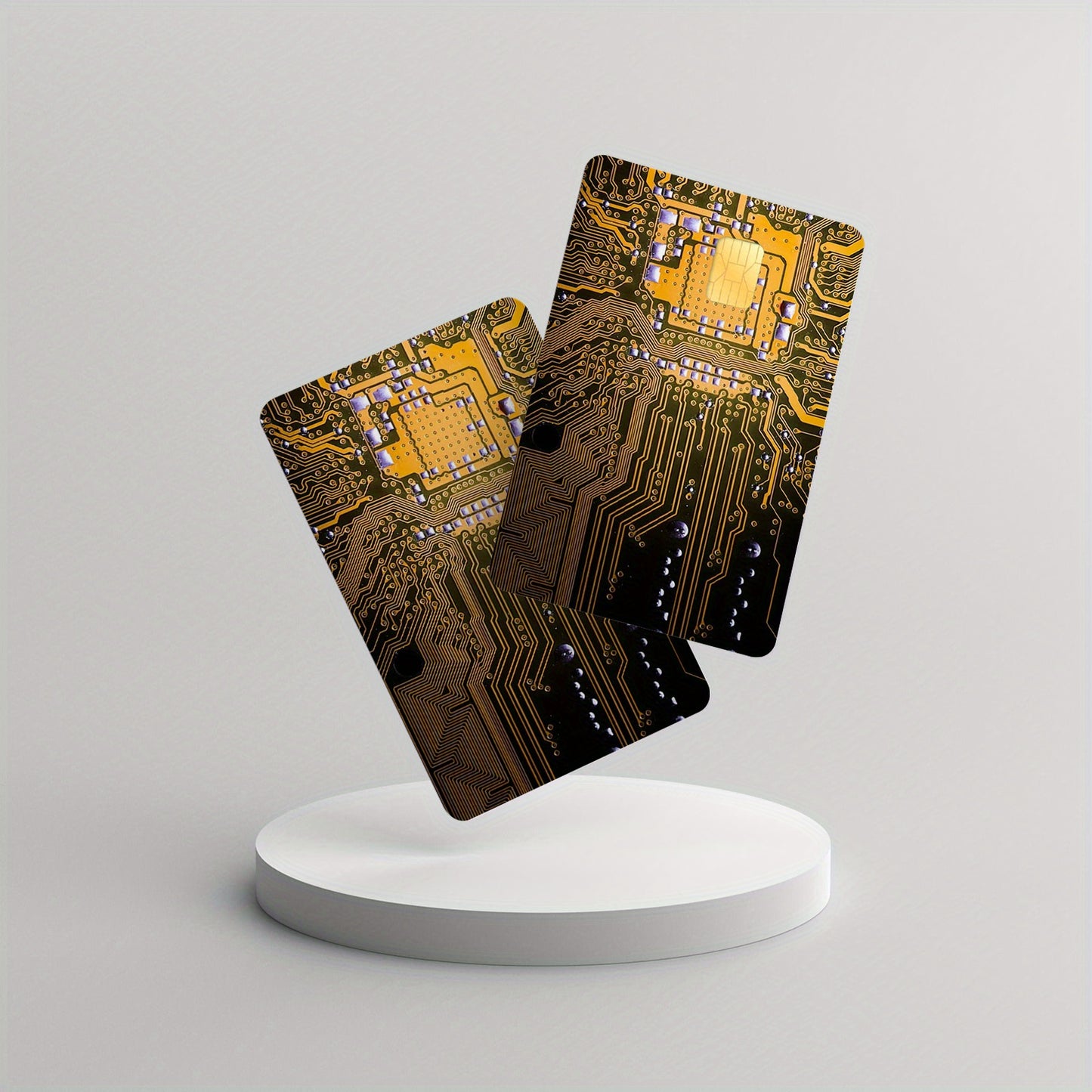 Two Shiny Ultra-Thin Vinyl Credit Card Skins - Glossy Finish, Scratch & Impact Resistant, Precise Fit for Credit/Debit Cards, Transit Passes & Key Cards - One-Time Use Protective Cover with Easy Application (No Residue) - Com