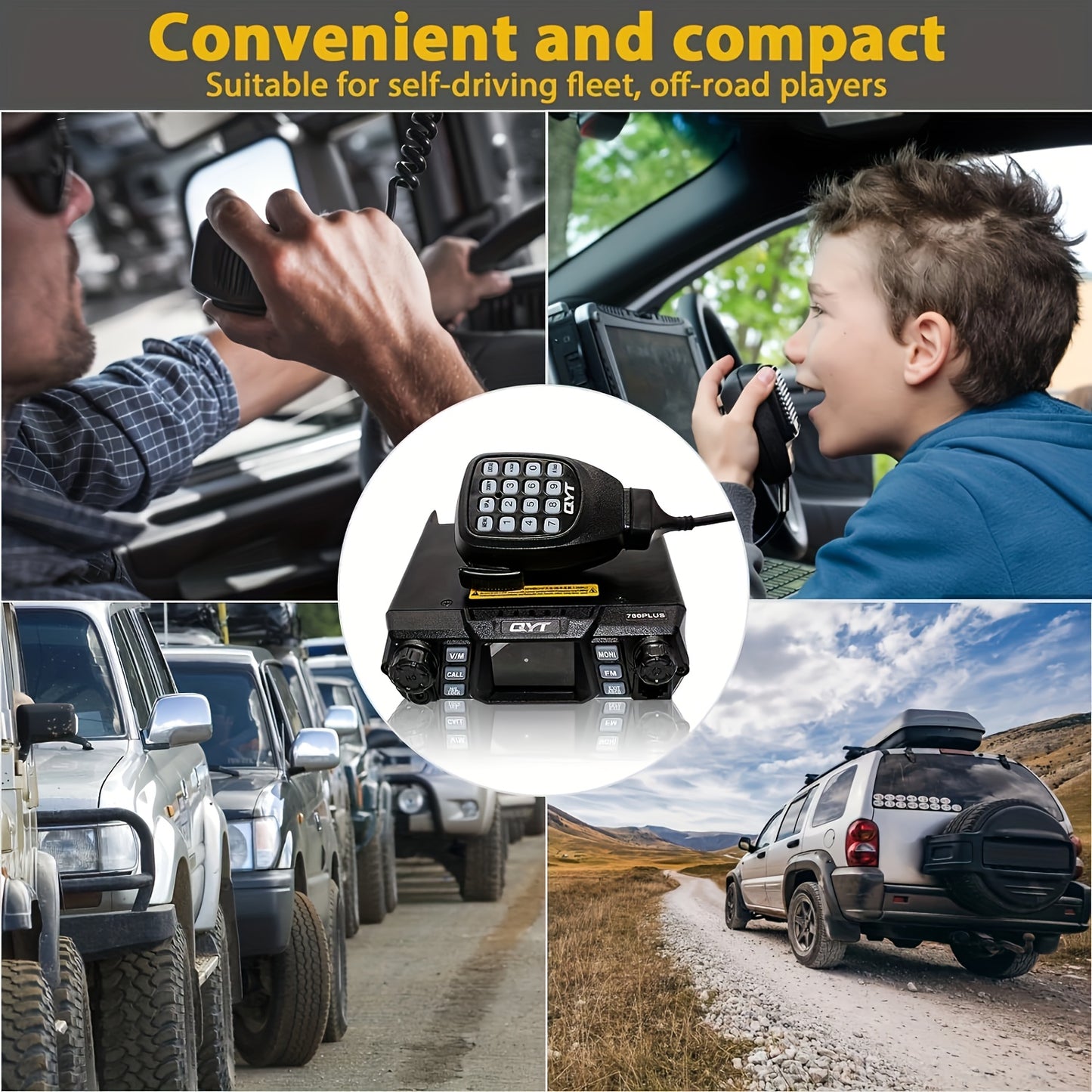 Car Walkie Talkie, Car Mobile Two Way Radio, Large Power Mobile Transceiver, Multi-function Colorful Display, Long Distance Walkie Talkie for Car Truck RV