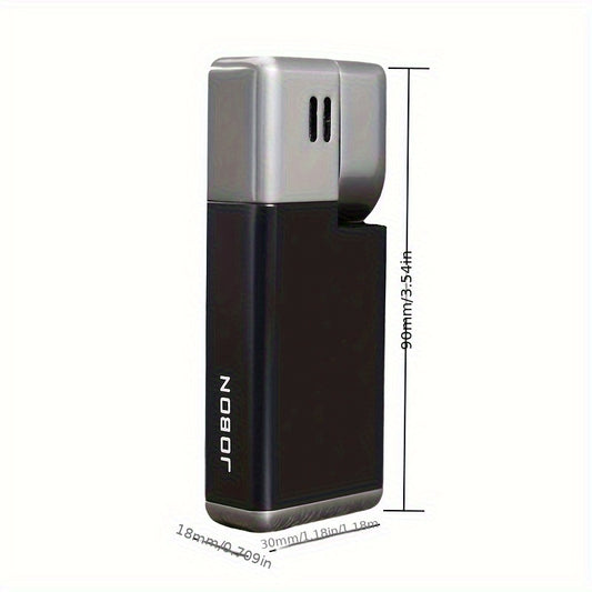 JOBON Butane Lighter, Jet  Flame, Comes with A Premium Gift Box And Adjustable Buttons, Suitable for Christmas, Holidays, Birthdays, Outdoor Picnics, Kitchens, And Men's Essential Lightweight Grip (without Butane Inflation)