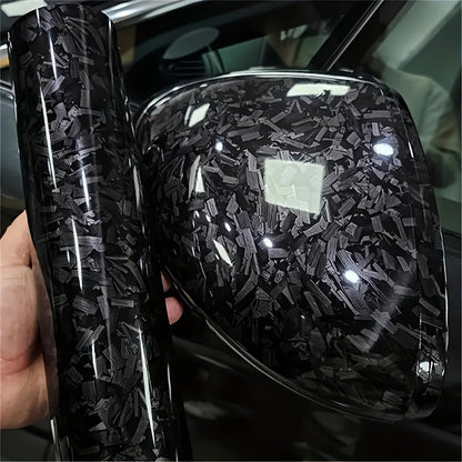 1pc  Fit High Gloss Carbon Fiber Vinyl Wrap Film, Adhesive PVC  And Motorcycle Body Styling Decal for Interior And Exterior Customization