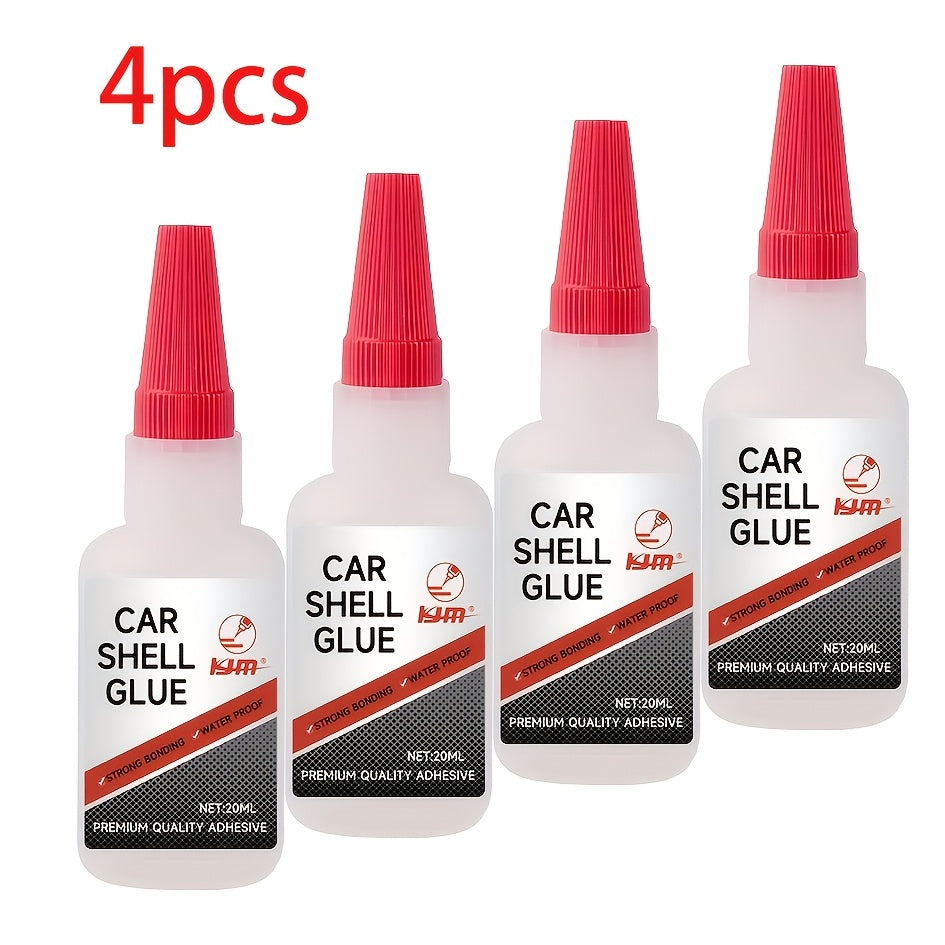 KJM Heavy-Duty Plastic Adhesive Glue Suitable for Car Bumper Repair, Liquid Bonding Agent for Auto Body Parts, Crack Fix & Resin Glue for Plastic Panel Fix, DIY Vehicle Maintenance, Compatible for Bumper, Mirror Base & Panel