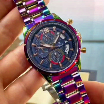 RUIGE Trendy And Fashionable Quartz Women's Watch, Date Display with Fashionable Night Light Function, Trendy And Cool Design Appearance, Vibrant And Colorful Colors for Women's Party Gifts N3-3