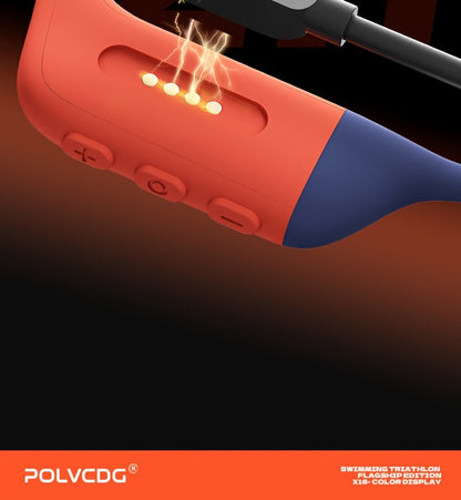 POLVCDG Audio new upgrade sound sense 2.0 X16 wireless bone conduction headset, professional sweat and, clear talk with microphone, magnetic charging port long life, large memory wireless/MP3 dual-mode one-click switch, suita