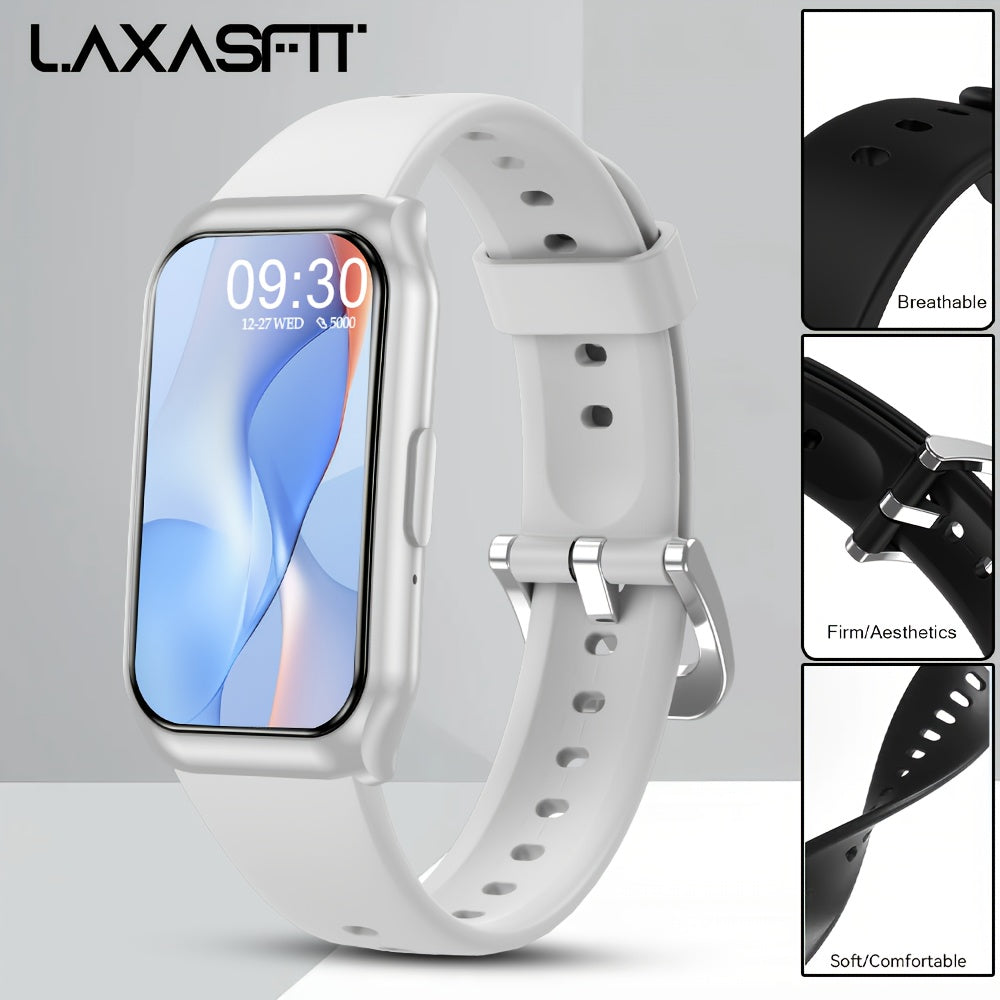 2025 New Smart Bracelet for Phone & for Android - 1.45inch Full Touch Screen, Call/Message Notifications, Music Control, Fitness Tracker with 100+ Sports Modes, Pedometer | Alarm | weather, Silicone Band - Perfect Gift for Me