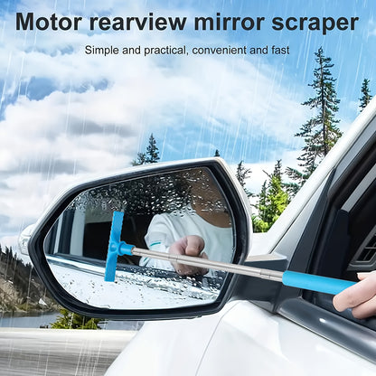 1pc Extendable Car Window Cleaner Sponge & Brush - Portable Manual Water Scraper for Rearview Mirrors, Non-Electric Ergonomic Design with Ergonomic Handle, Durable Bristles for Quick Cleaning, Car Cleaning Accessories