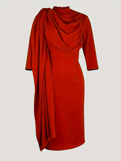 Fashionable And Elegant Solid Color Bodycon Dress for Women, Perfect for Attracting Wealth.