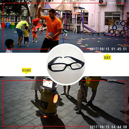 1080P HD Video Recording Glasses with 64GB Built-in Memory - Smart Glasses Camera, 300mAh Battery, USB 2.0 Micro Charging Port, Digital Image Stabilization