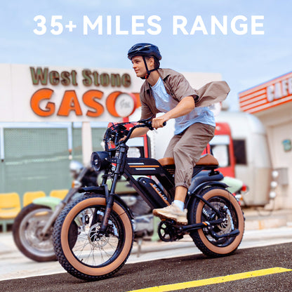 Eclio F02 Electric Bike for Adults, 20mph Ebike with 48V Removable Battery, 20" FAT Tires & LCD Display, Supports 330lbs - Ideal for Commuting & Urban Leisure Riding