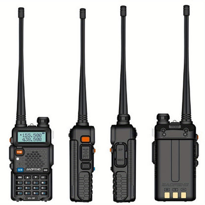 Set of 8 Baofeng UV-5R 5W Radios, Long-Distance Walkie-Talkies Equipped with a Flashlight, Featuring a Two-Way Handheld Design with an Ultra-Long Standby Time of 48-72 Hours, Ideal for Survival Gear During Hunting And Camping