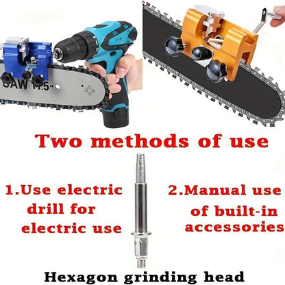 10pcs Portable Chainsaw Sharpener Jig - Hand-Cranked, Durable Aluminum Alloy with Carry Bag for 8-20in Chainsaws, Red & Black Design, Ideal for DIY Projects and Professional Use, Chainsaw Accessories, Sharpener for Chainsaws,