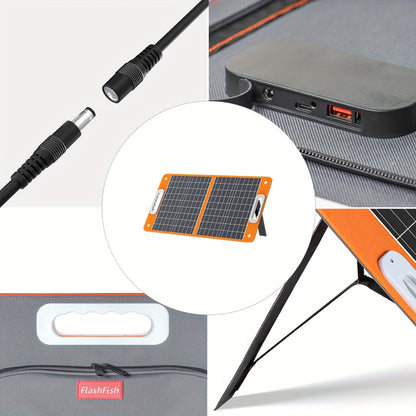 200W Portable Power Station/60W Solar Panel/200W Solar Station Set With 60W/100W Solar Panel, FlashFish 40800mAh Solar Generator With 110V AC Outlet/2 DC Ports/3 USB Ports, Backup Battery Power Supply For Outdoor Advanture Tr