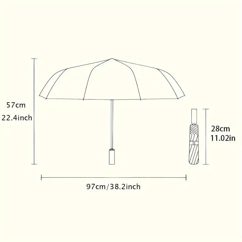 Automatic Open/Close Egyptian Hieroglyphics & Scarab Beetle Umbrella - Navy Blue & Golden Ancient Egyptian Design, 8-Rib Sturdy Frame, Compact Travel Umbrella with Automatic, Portable Rain Cover, Ideal Gift For History Lovers
